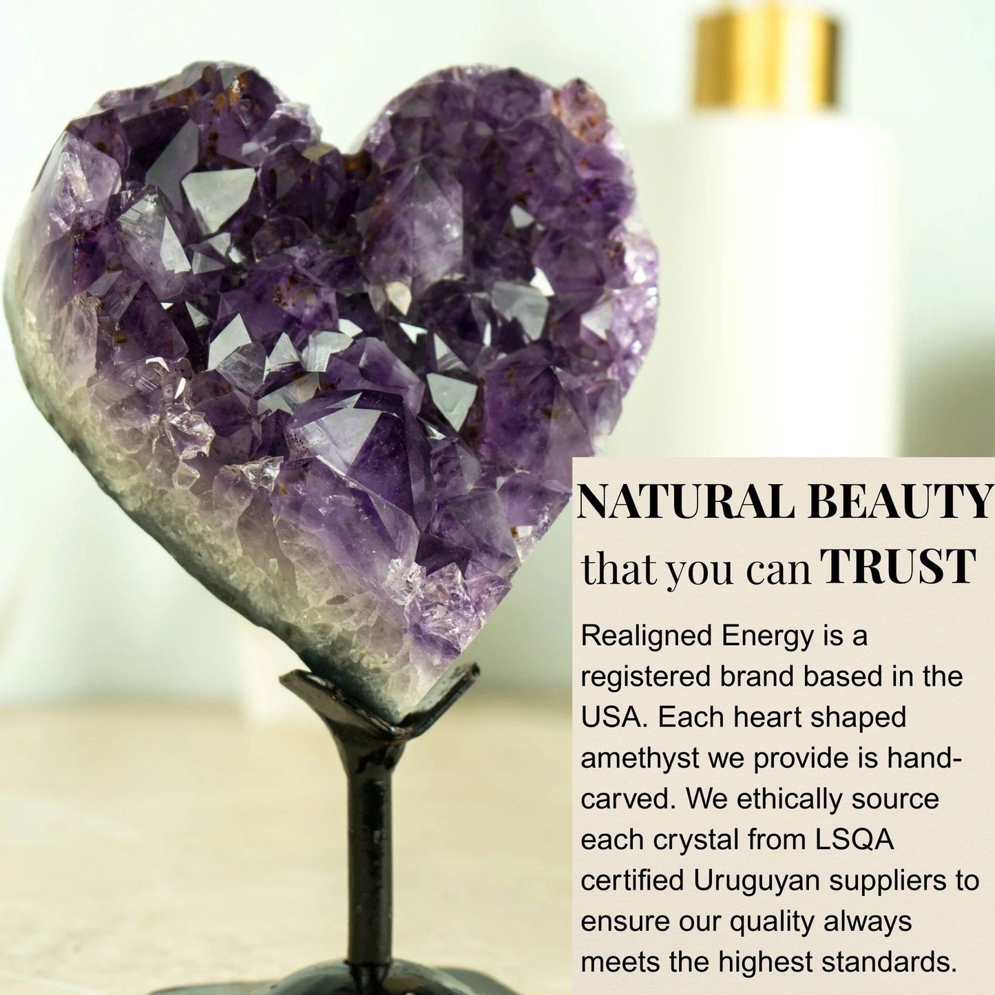 Amethyst Crystal Heart
