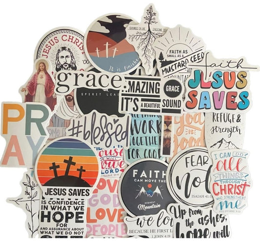 100 Jesus & Bible Verse Sticker Pack